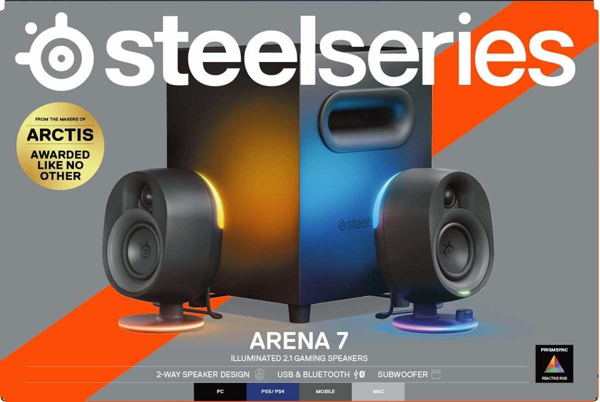 SteelSeries Arena 9 - 5.1-Gaming-Lautsprecher – 5.1 USB Surround-Sound
