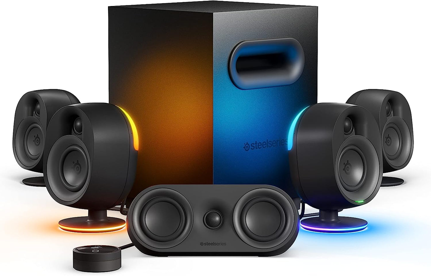 SteelSeries Arena 9 - 5.1-Gaming-Lautsprecher – 5.1 USB Surround-Sound