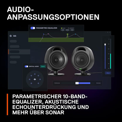 SteelSeries Arena 9 - 5.1-Gaming-Lautsprecher – 5.1 USB Surround-Sound