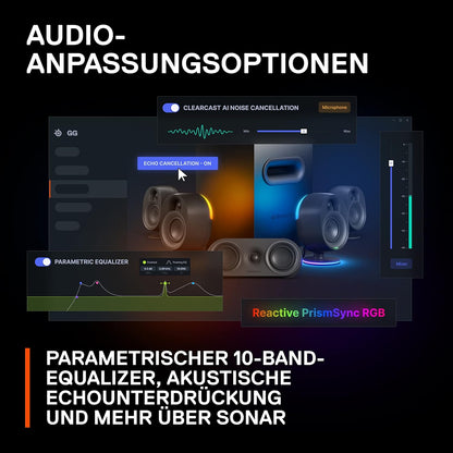 SteelSeries Arena 9 - 5.1-Gaming-Lautsprecher – 5.1 USB Surround-Sound