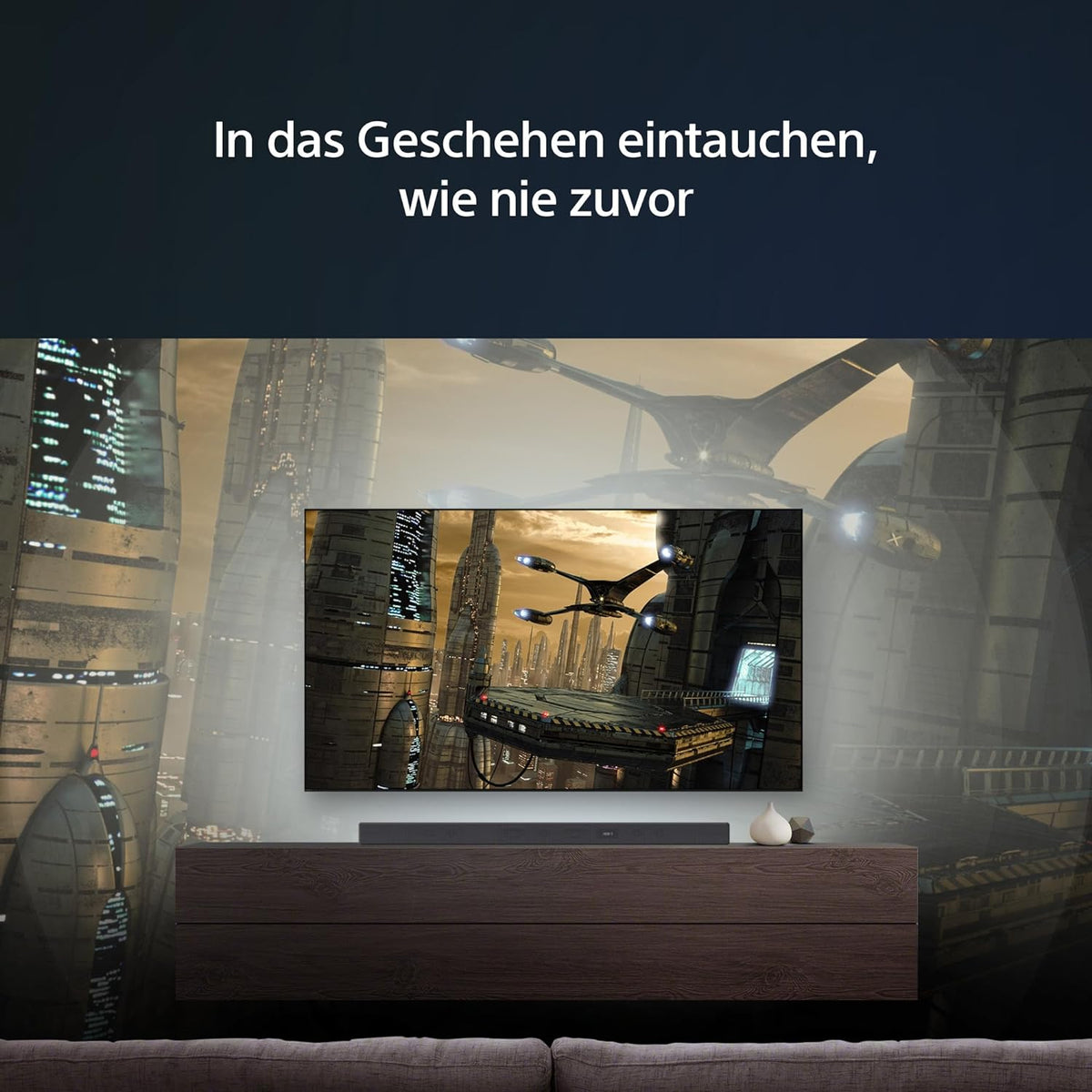 Sony HT-A5000 5.1.2-Kanal Surround Sound Dolby Atmos Premium-Soundbar mit integriertem Subwoofer (HDMI, Bluetooth, High-Res Audio, 500W Gesamtleistung), Schwarz