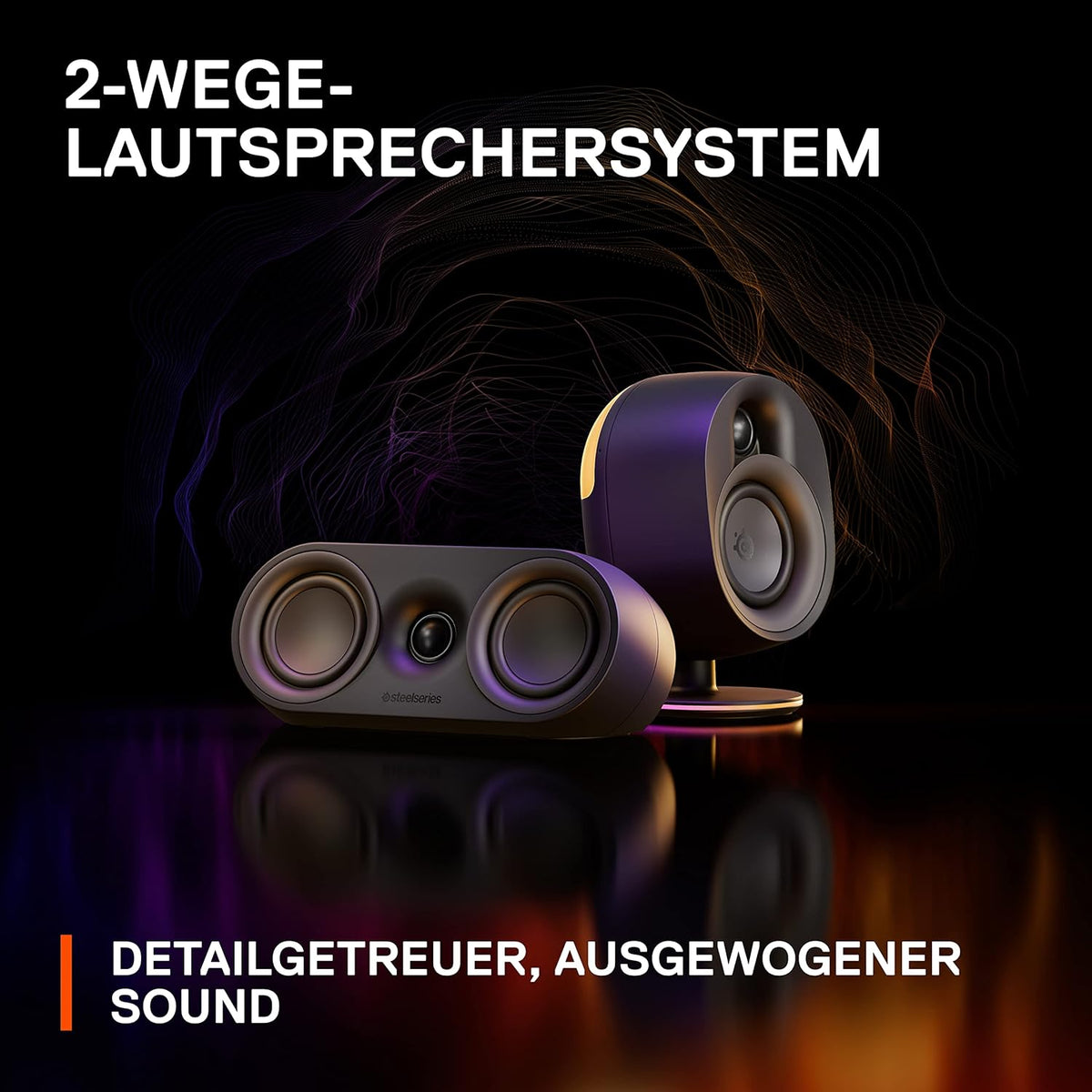 SteelSeries Arena 9 - 5.1-Gaming-Lautsprecher – 5.1 USB Surround-Sound