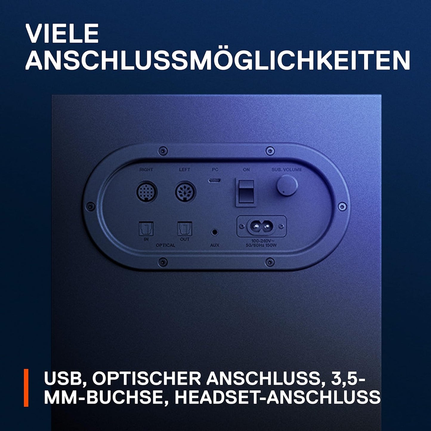 SteelSeries Arena 9 - 5.1-Gaming-Lautsprecher – 5.1 USB Surround-Sound