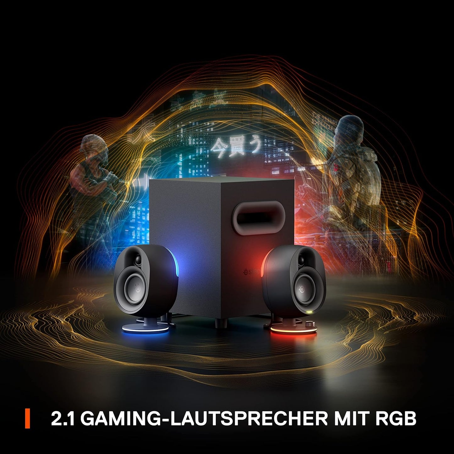 SteelSeries Arena 9 - 5.1-Gaming-Lautsprecher – 5.1 USB Surround-Sound