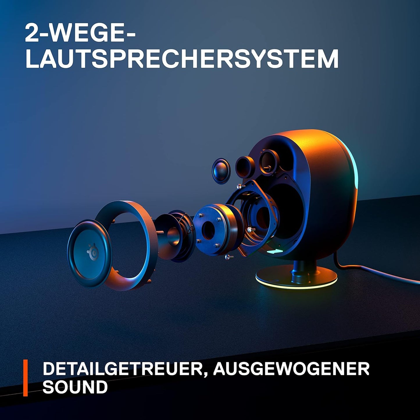 SteelSeries Arena 9 - 5.1-Gaming-Lautsprecher – 5.1 USB Surround-Sound