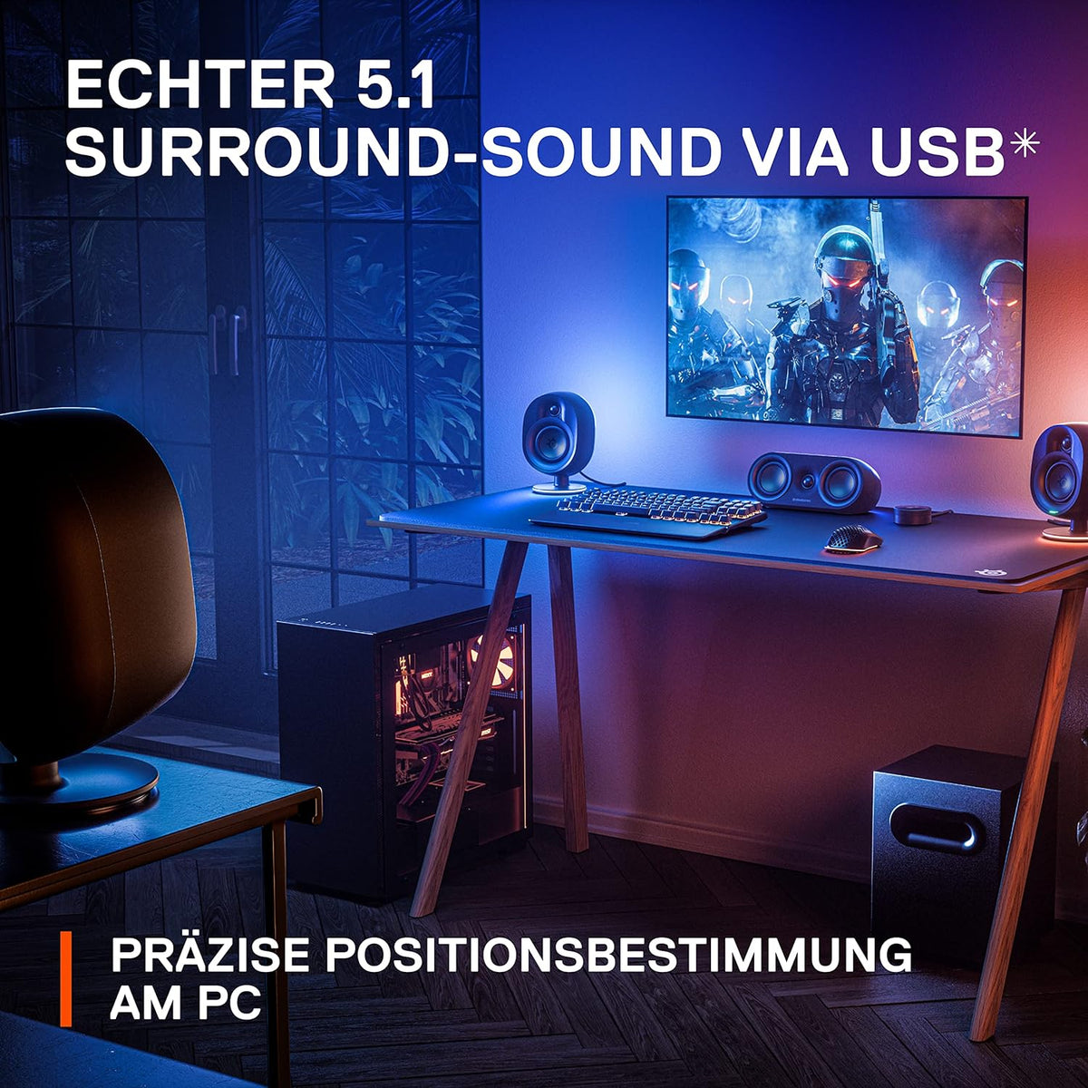 SteelSeries Arena 7 - 2.1-Gaming-Lautsprecher